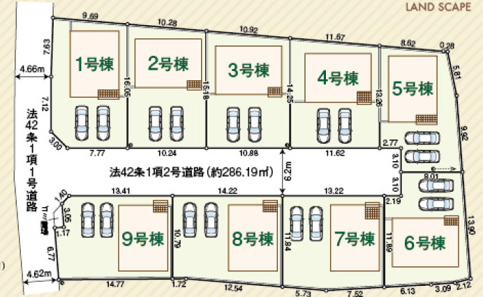 《仲介手数料半額》狭山市柏原第15　全9棟　6号棟の区画図