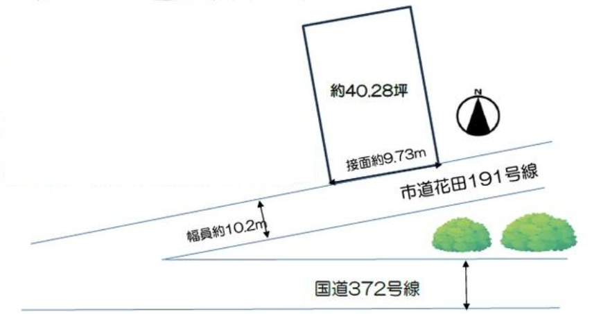 姫路市花田町小川の売地の土地図