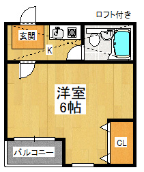 ローズアパートR63番館の間取り