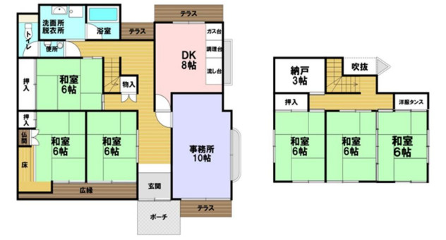 姫路市勝原区勝山町の中古一戸建の間取り