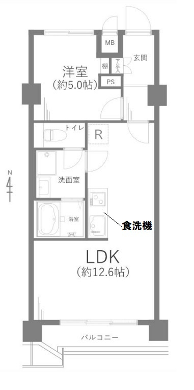 グリーンパーク第2八潮の間取り|間取図です
