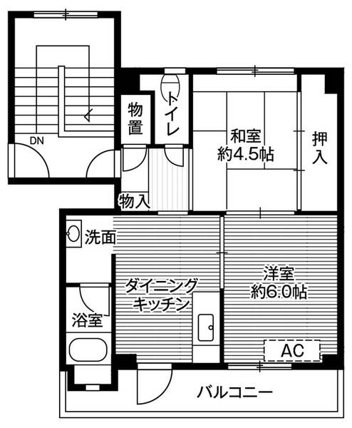 ビレッジハウス津沢2号棟の間取り