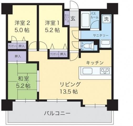 アルファステイツ知寄Ⅲの間取り|間取図