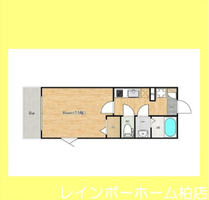 ジーメゾン柏若葉町スリール　特典：仲介手数料が無料です!!の間取り