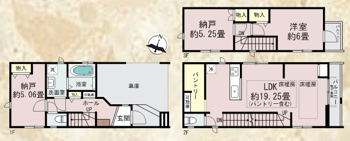 大田区西蒲田　新築戸建C号棟の間取り