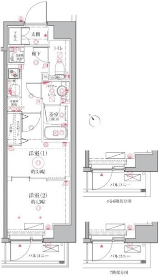 【間取り】 | クレイシア立川(クレイシアタチカワ)