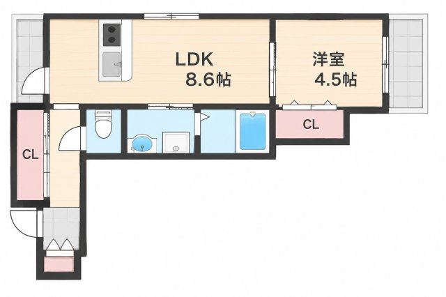 【間取り】 | ティースクエア摂津本山