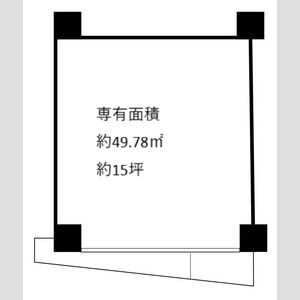 茨木市西駅前町の店舗事務所の間取り