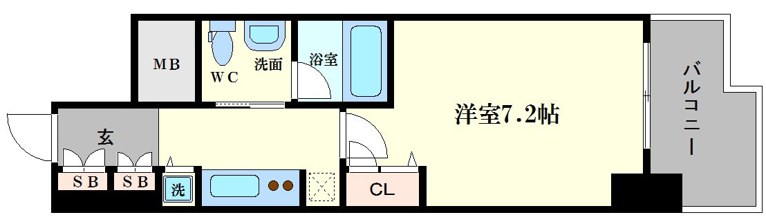 レジュールアッシュ難波ＬＵＸＥの間取り