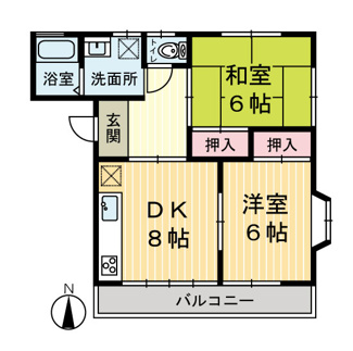 【間取り】 | ハイツ花梨