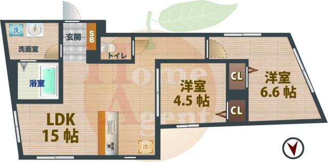 【間取り】 | 中野レーベル | 2LDKのお部屋です。