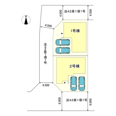 【区画図】 | 姫路市網干区垣内南町２期/全2棟