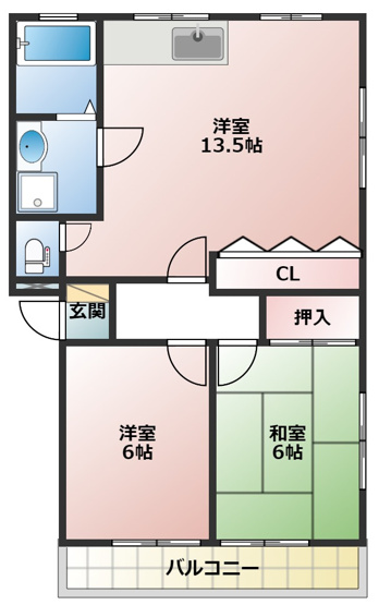 【間取り】 | 橋本ハイツ錦