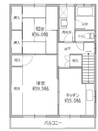 荒田町1丁目ハイツの間取り