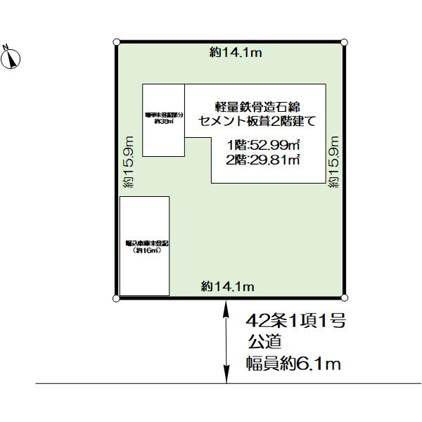 有野台4丁目上物付土地の土地図
