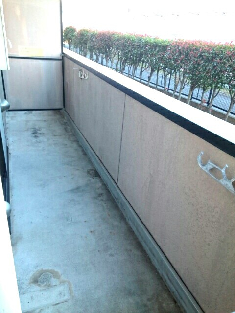 大和市福田の賃貸マンションのバルコニー|広々バルコニー♪