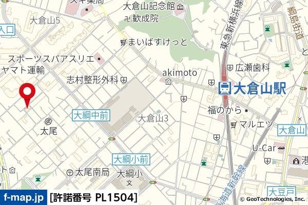 トップ大倉山の地図