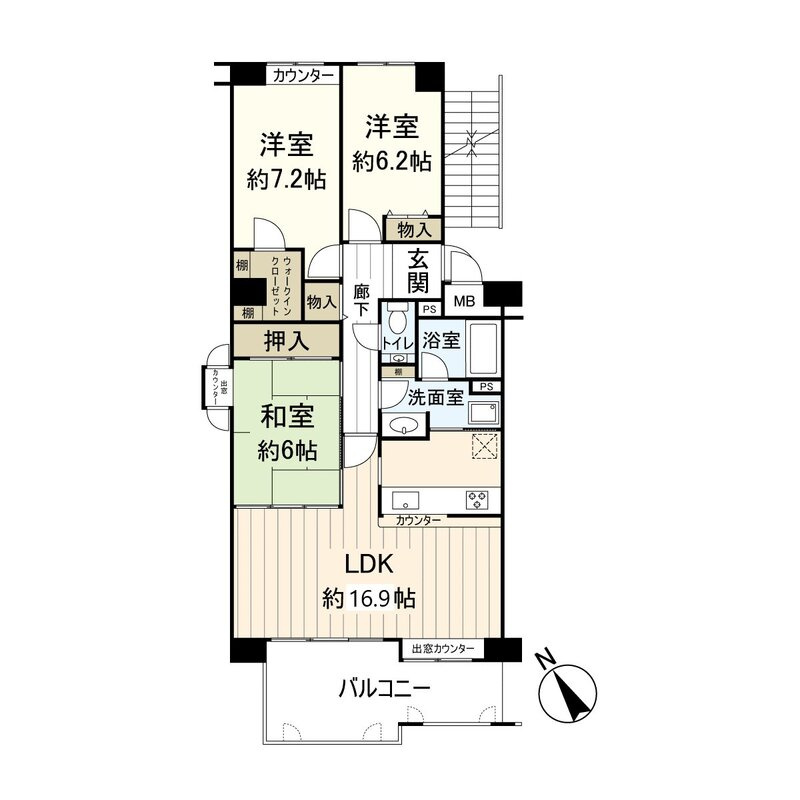 ロイヤルアーク芦屋の間取り