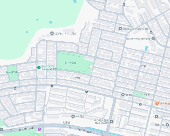 神戸市須磨区北落合　第1期　新築一戸建ての地図
