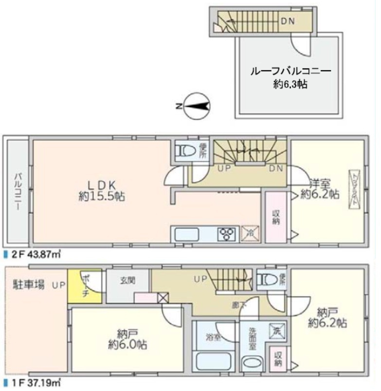 大田区西六郷　リフォーム済中古戸建の間取り