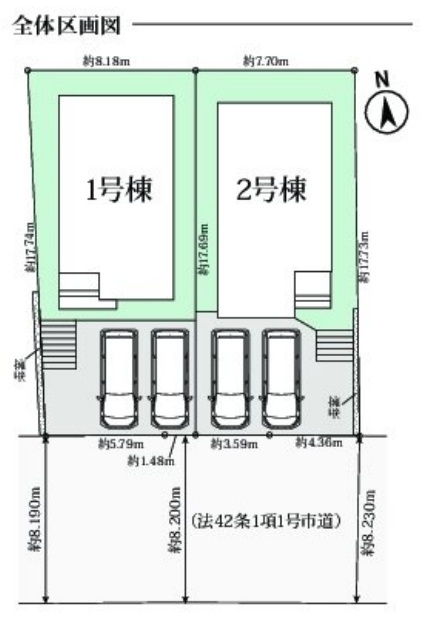 神戸市須磨区北落合　第1期　新築一戸建ての区画図|全2区画