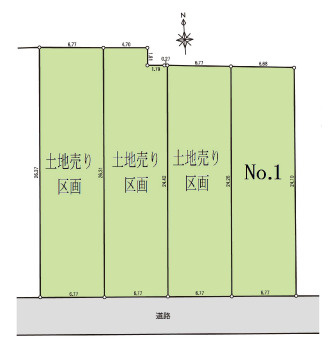 大磯町国府本郷　新築戸建　全1棟1号棟の区画図