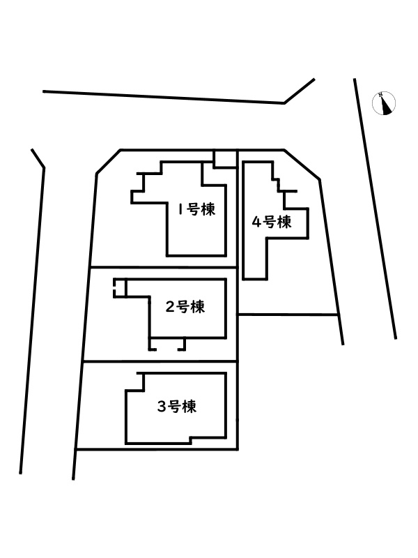 姫路市砥堀/新築戸建の区画図