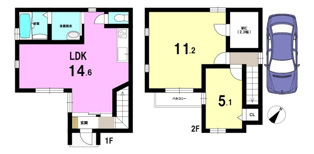 オーナーチェンジ　戸建の間取り