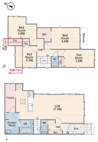 【横浜市泉区新橋町125-1全9棟新築戸建て】★仲介手数料無料★（新橋小学校・岡津中学校）の間取り
