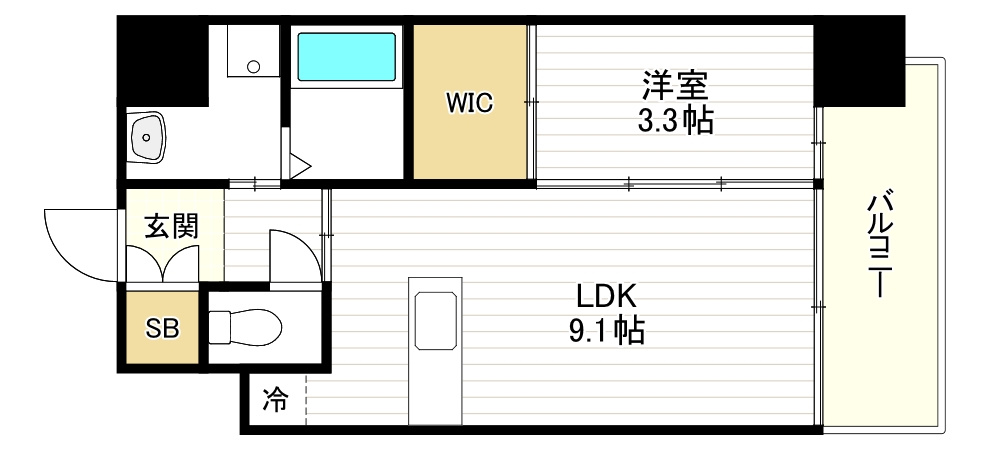 S-RESIDENCE難波西alterの間取り