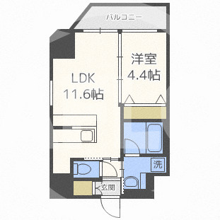 プレジオ都島本通の間取り|プレジオ都島本通　開放感ある間取り