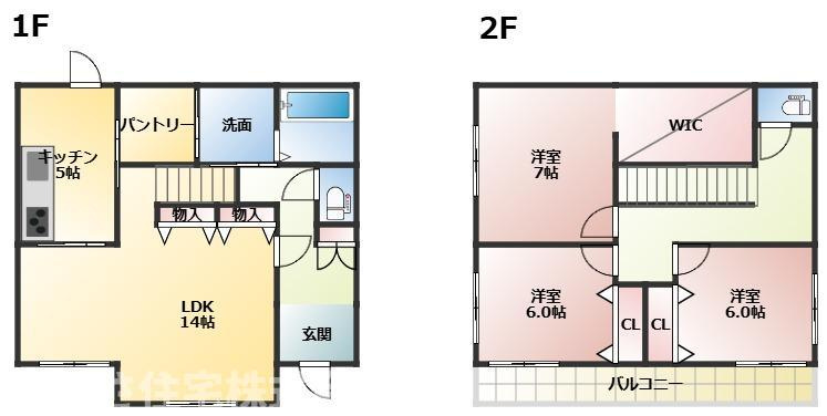 恒久3丁目　中古戸建の間取り