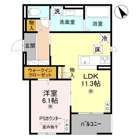 ENCHANTE大久保駅前の間取り