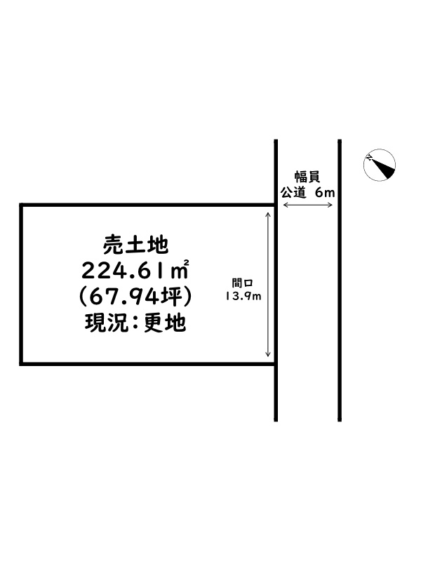 姫路市夢前町護持/売土地の土地図