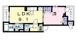 【間取り】 | ベル　ハイツ | 間取りです。