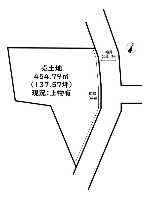 姫路市夢前町塚本/売土地の土地図