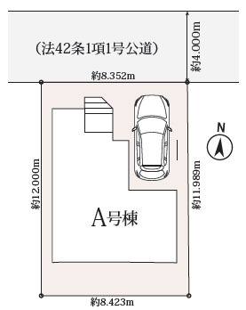 草加市青柳6丁目 新築分譲住宅 の区画図