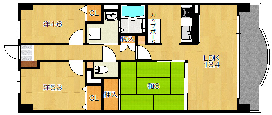 ライオンズマンション上桂の間取り