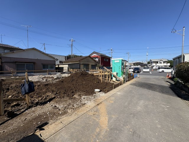 野田市蕃昌第2　新築戸建　3号棟の前面道路含む現地写真