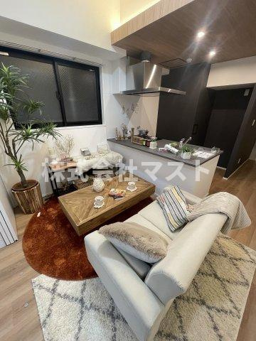 iCube森ノ宮の居間・リビング|モデルルームの写真です