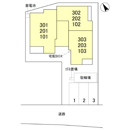 ENCHANTE大久保駅前 の区画図