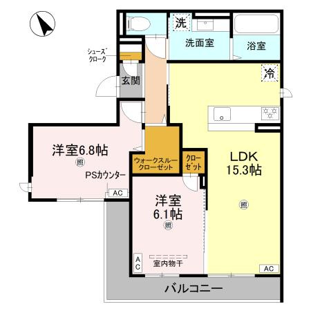 ENCHANTE大久保駅前の間取り