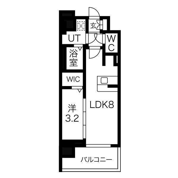 名古屋市北区平安１丁目の賃貸マンションの間取り