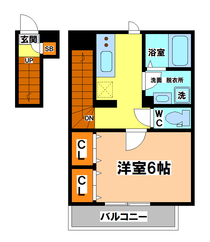 小金井市桜町１丁目のアパートの間取り