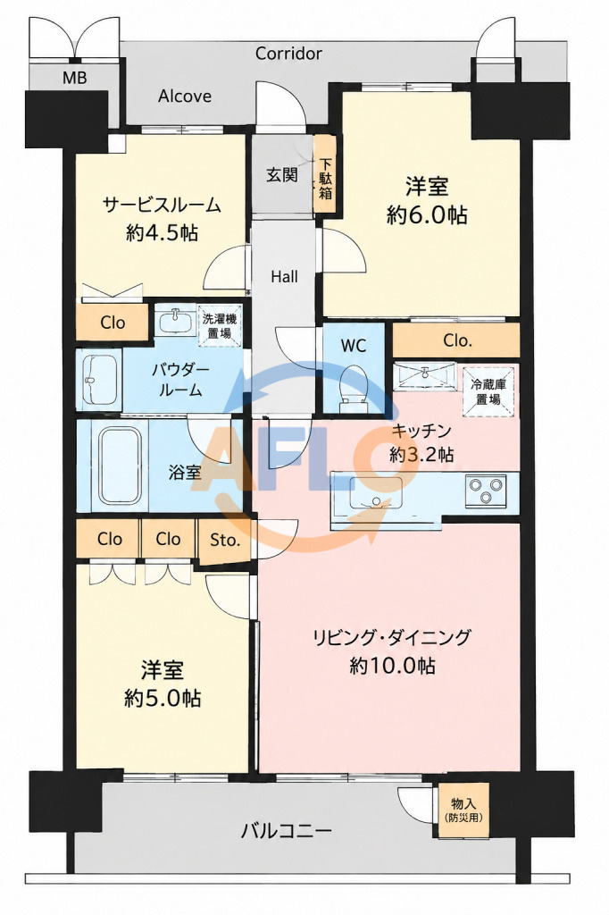 シーンズ南森町　堀川小学校区の間取り|シーンズ南森町