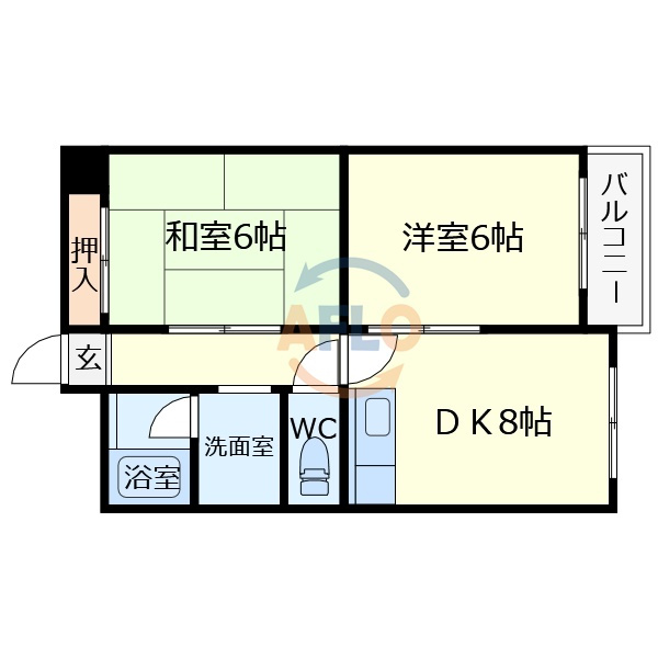 リアライズ中之島　堀川小学校区の間取り|リアライズ中之島　開放感のある間取り