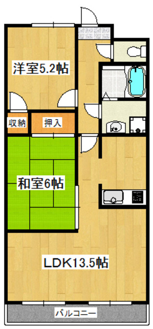 フレシール奥戸の間取り|広々使えます。