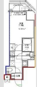 S-RESIDENCE文京小石川の間取り|バルコニーも広めです。