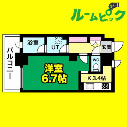 ヴィラエーデル名駅　名古屋市賃貸　仲介手数料無料の間取り
