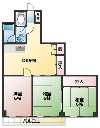 NTビル白壁の間取り
